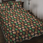 Cute Gingerbread Pattern Print Quilt Bed Set