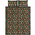 Cute Gingerbread Pattern Print Quilt Bed Set