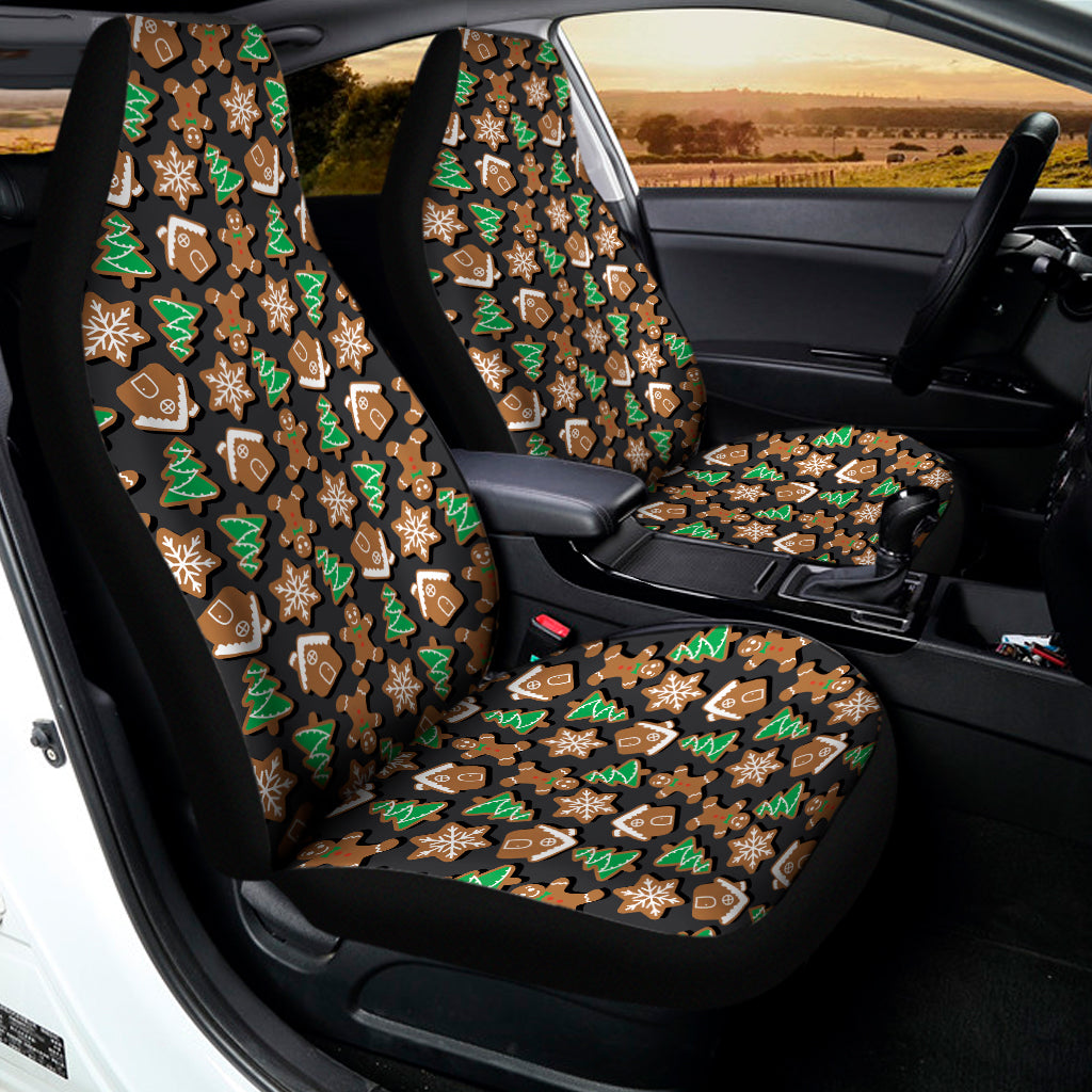 Cute Gingerbread Pattern Print Universal Fit Car Seat Covers