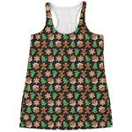 Cute Gingerbread Pattern Print Women's Racerback Tank Top