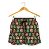 Cute Gingerbread Pattern Print Women's Shorts