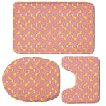 Cute Giraffe Pattern Print 3 Piece Bath Mat Set