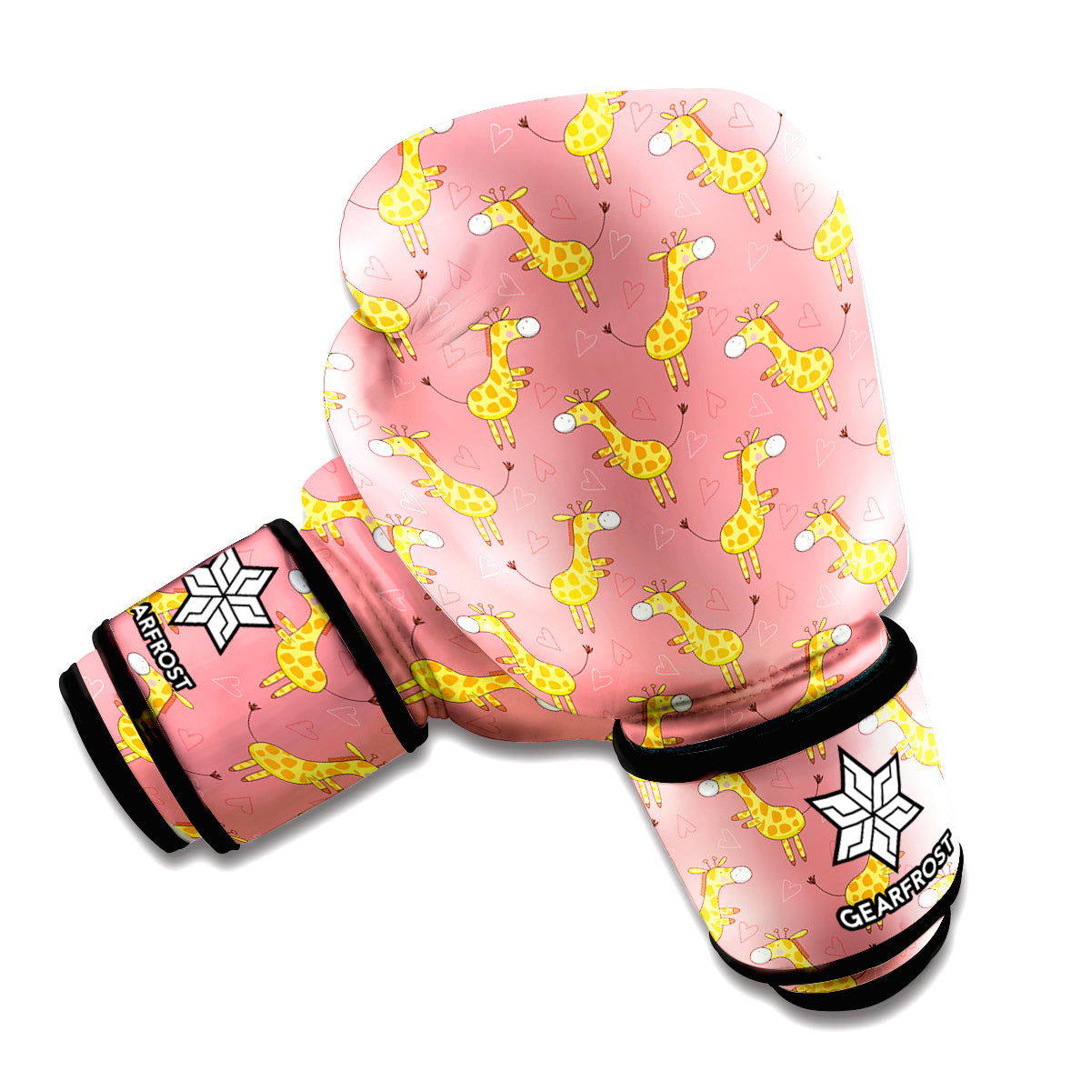 Cute Giraffe Pattern Print Boxing Gloves