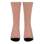 Cute Giraffe Pattern Print Crew Socks