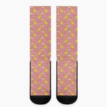 Cute Giraffe Pattern Print Crew Socks