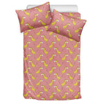 Cute Giraffe Pattern Print Duvet Cover Bedding Set