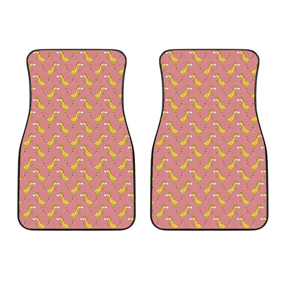 Cute Giraffe Pattern Print Front Car Floor Mats