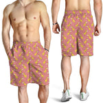 Cute Giraffe Pattern Print Men's Shorts