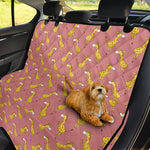 Cute Giraffe Pattern Print Pet Car Back Seat Cover