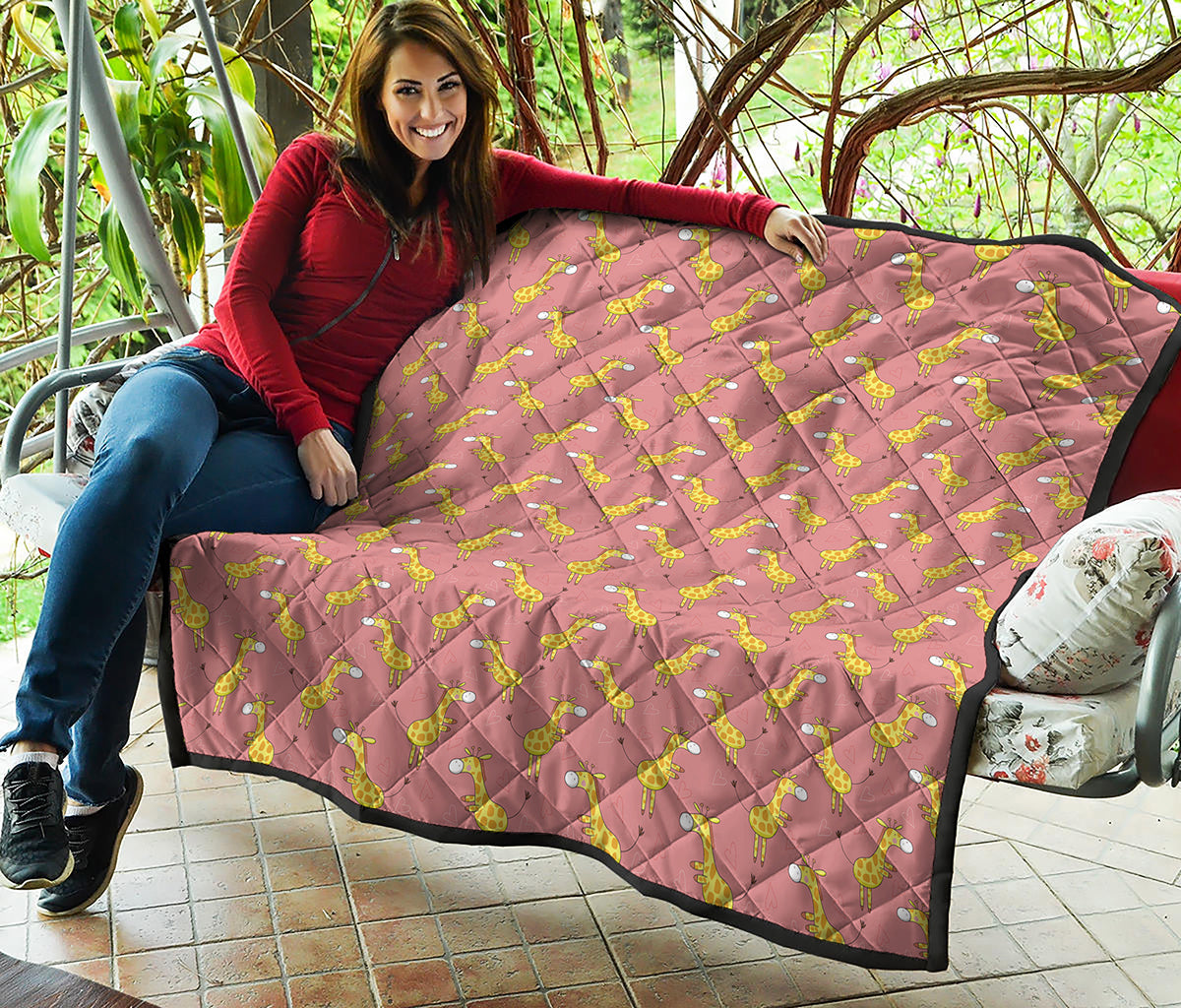 Cute Giraffe Pattern Print Quilt