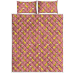 Cute Giraffe Pattern Print Quilt Bed Set