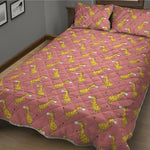 Cute Giraffe Pattern Print Quilt Bed Set