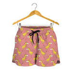Cute Giraffe Pattern Print Women's Shorts
