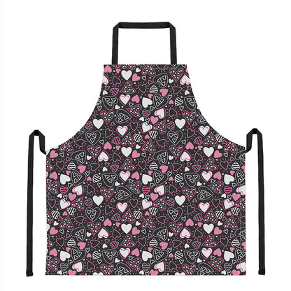 Cute Girly Heart Pattern Print Apron
