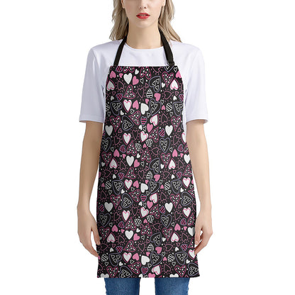 Cute Girly Heart Pattern Print Apron