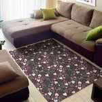 Cute Girly Heart Pattern Print Area Rug