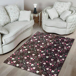 Cute Girly Heart Pattern Print Area Rug