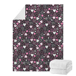 Cute Girly Heart Pattern Print Blanket