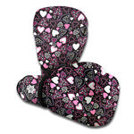 Cute Girly Heart Pattern Print Boxing Gloves