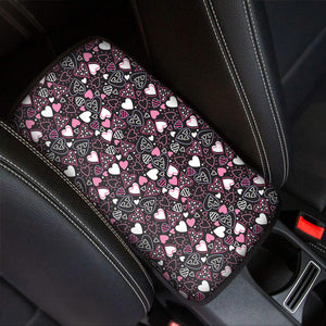 Cute Girly Heart Pattern Print Car Center Console Cover