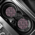 Cute Girly Heart Pattern Print Car Coasters