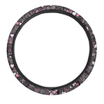 Cute Girly Heart Pattern Print Car Steering Wheel Cover