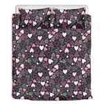 Cute Girly Heart Pattern Print Duvet Cover Bedding Set
