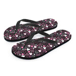 Cute Girly Heart Pattern Print Flip Flops