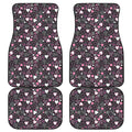 Cute Girly Heart Pattern Print Front and Back Car Floor Mats
