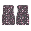 Cute Girly Heart Pattern Print Front Car Floor Mats