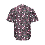 Cute Girly Heart Pattern Print Men's Baseball Jersey