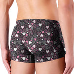 Cute Girly Heart Pattern Print Men's Boxer Briefs