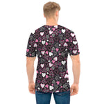 Cute Girly Heart Pattern Print Men's T-Shirt