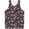 Cute Girly Heart Pattern Print Men's Tank Top