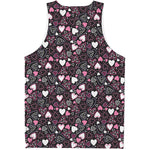 Cute Girly Heart Pattern Print Men's Tank Top