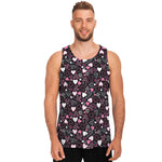 Cute Girly Heart Pattern Print Men's Tank Top