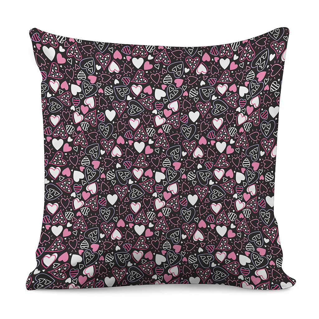 Cute Girly Heart Pattern Print Pillow Cover