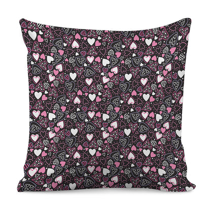 Cute Girly Heart Pattern Print Pillow Cover