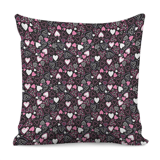 Cute Girly Heart Pattern Print Pillow Cover