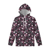 Cute Girly Heart Pattern Print Pullover Hoodie