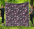 Cute Girly Heart Pattern Print Quilt