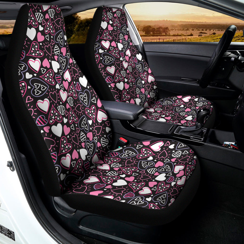 Cute Girly Heart Pattern Print Universal Fit Car Seat Covers