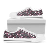 Cute Girly Heart Pattern Print White Low Top Shoes