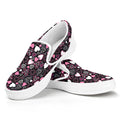 Cute Girly Heart Pattern Print White Slip On Sneakers