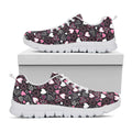 Cute Girly Heart Pattern Print White Running Shoes