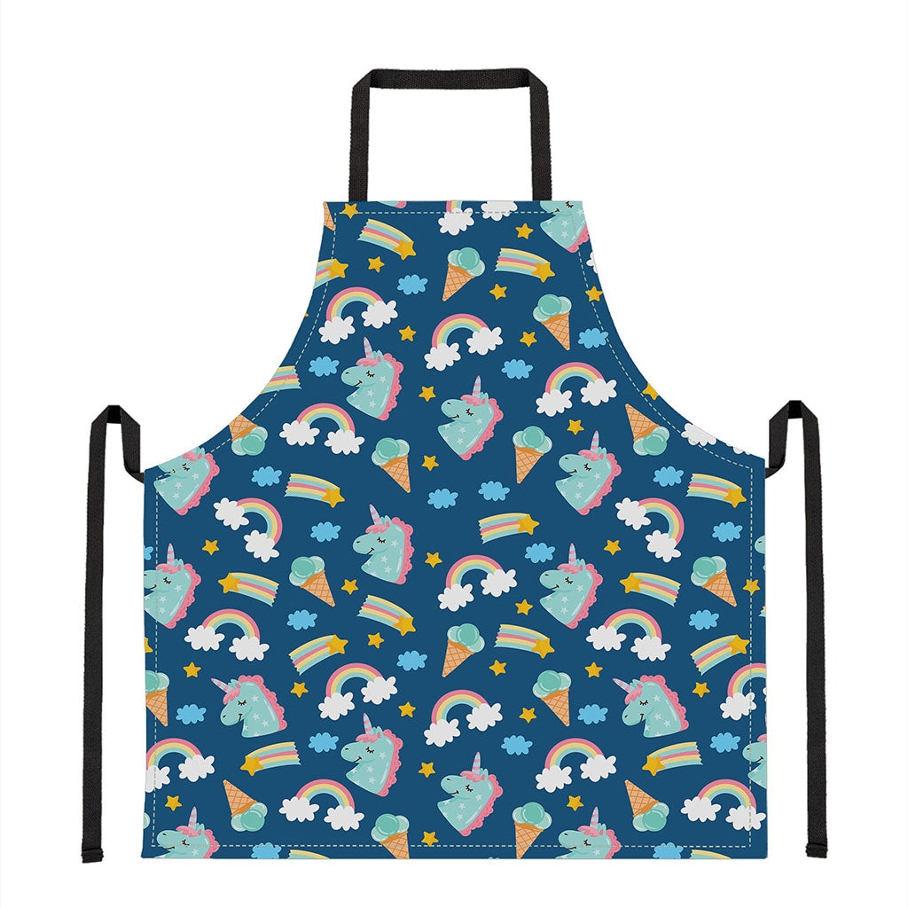 Cute Girly Unicorn Pattern Print Apron