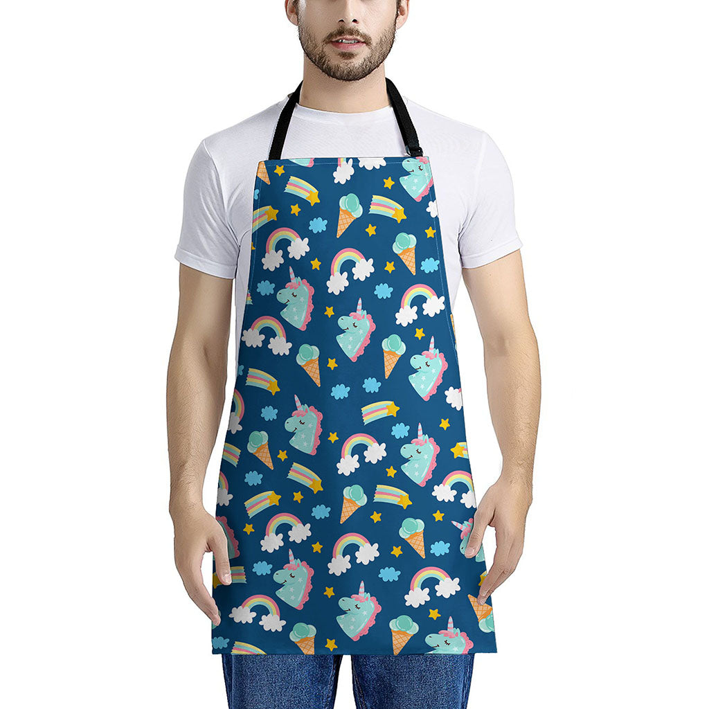 Cute Girly Unicorn Pattern Print Apron