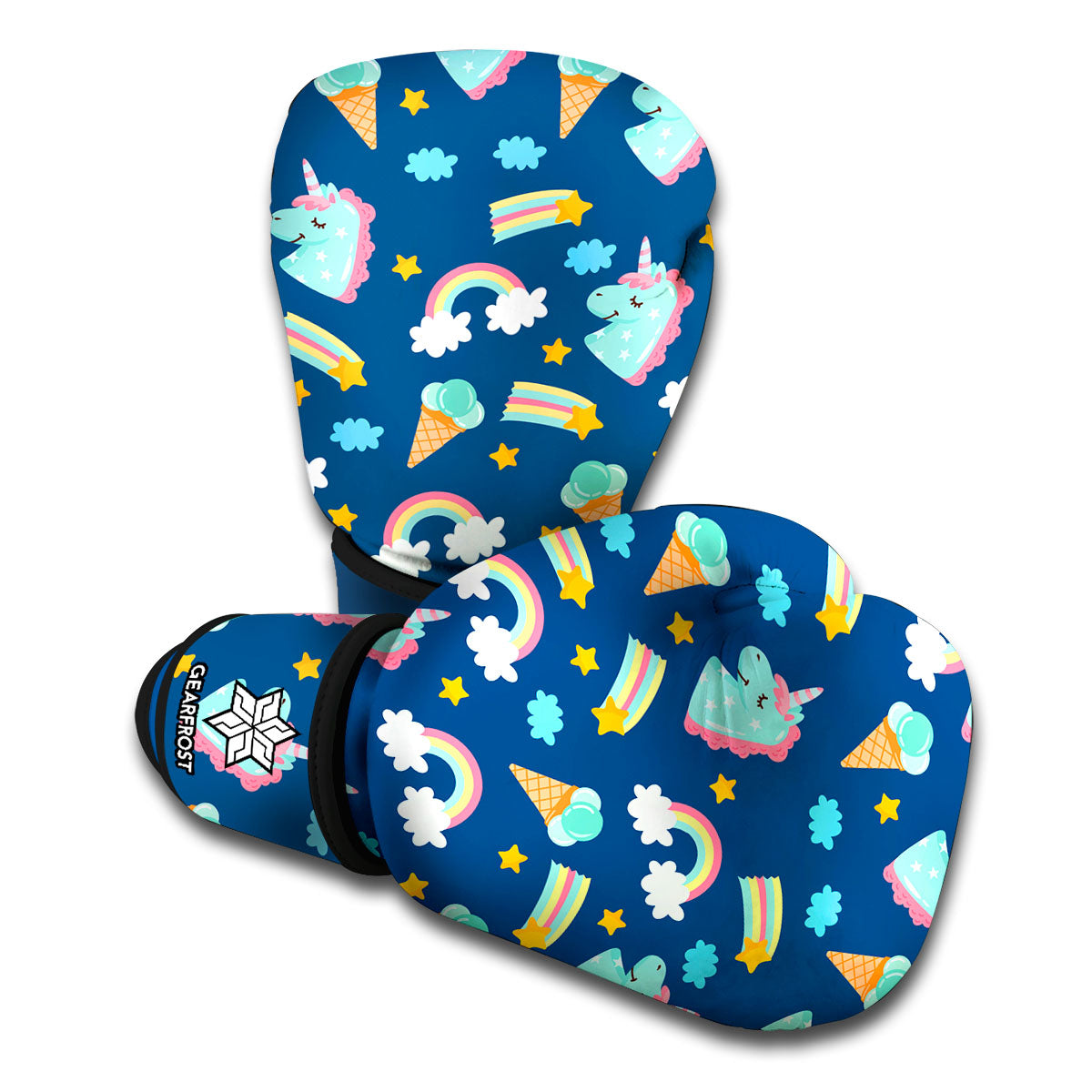 Cute Girly Unicorn Pattern Print Boxing Gloves