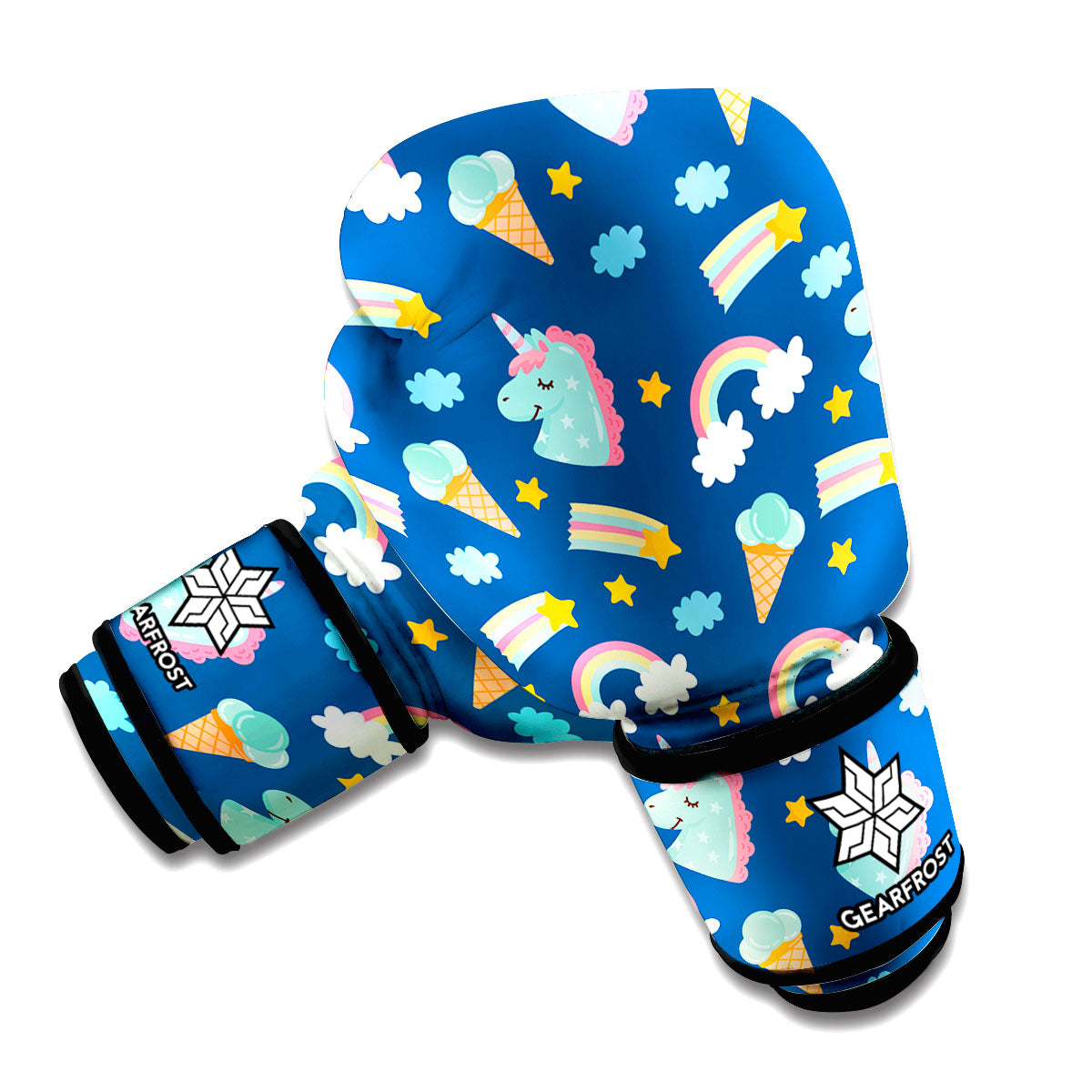 Cute Girly Unicorn Pattern Print Boxing Gloves