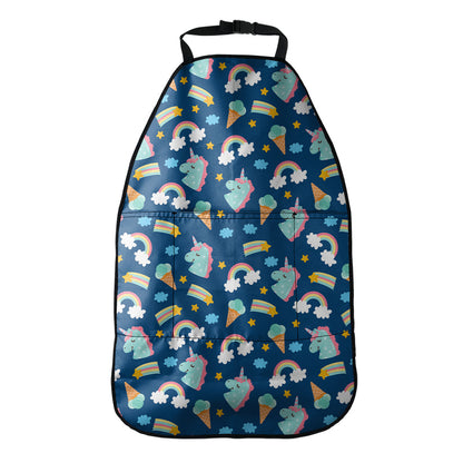 Cute Girly Unicorn Pattern Print Car Seat Organizers